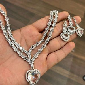 American Diamond Party Jewellary Set