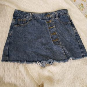 Denim Skort