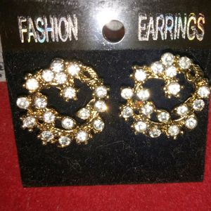 Gold Plated Studs Model Earrings