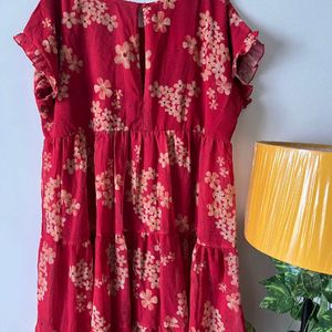 Sassafras Red & Beige Dress