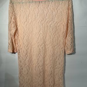 Coral Net Top For Girls