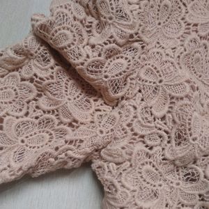 Peach Colored Lace Top Dress