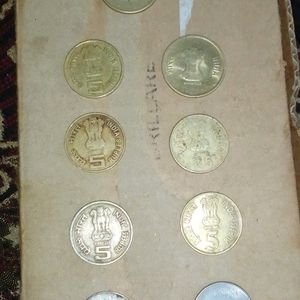 Rs 5 Different Types Of Coin 9 Set