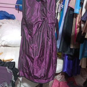 Short Purple Frock Tie Dress