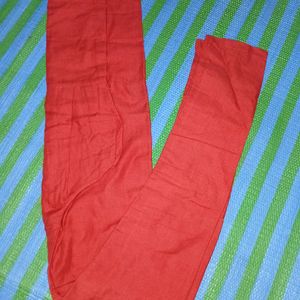 Red Tailored Stitch Churidar