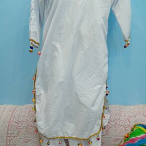 Pompom Less Suit Shalwar  Free Size