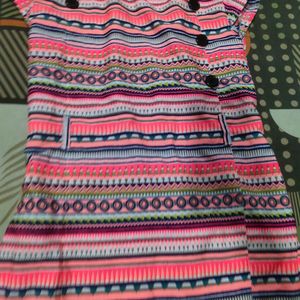 Very Pretty Multi Dress With Belt