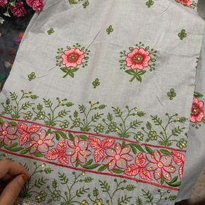 Fully Embroidered Beautiful Dress Material