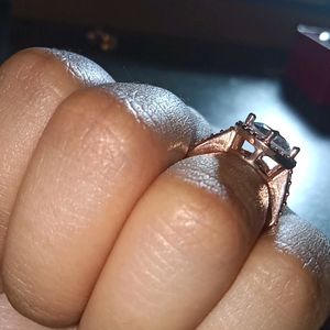 COPPER GOLD DIAMOND RING