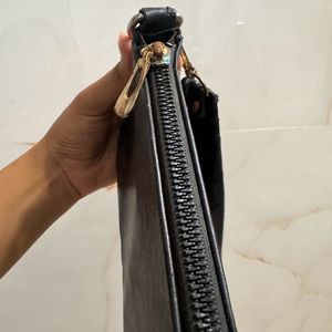 Black Baguette Bag