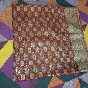 Red Golden Pashmina Stole