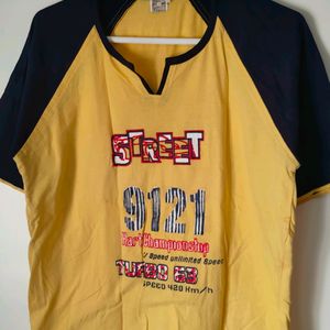 Yellow Printed Tshirt