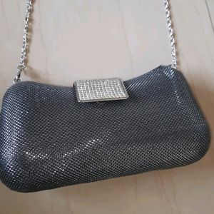 silver Clutch for party