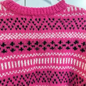 Multicoloured Rose Pink Sweater