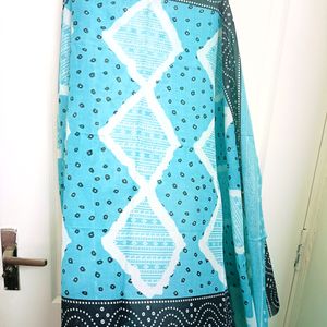 Cotton Unstitched Dress Material With Sequence