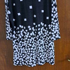 Beautiful White N Black Printed Top