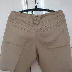 Beige Cotton Shorts