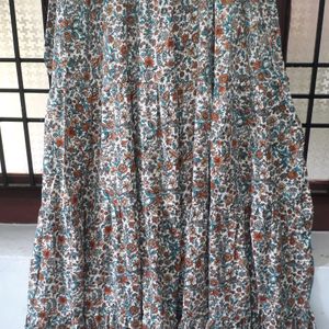 New Printed Cotton Layered Gown -XL