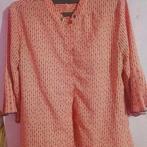 Pink Bell Sleeves Shirt