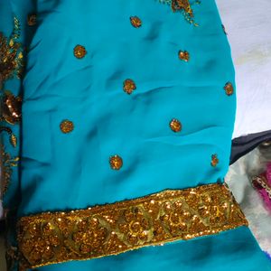 Sitara Work Bodred Saree