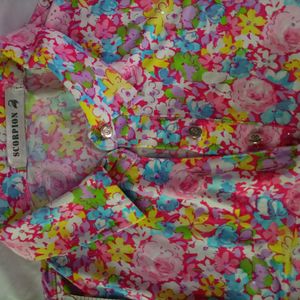Tunic Multicoloured Printed Flowery Top/Tunic