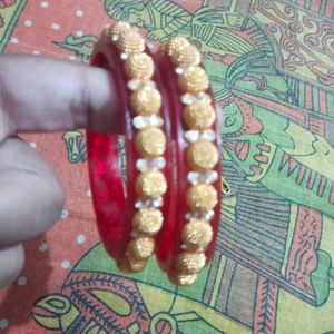 Golden Stone Bangles