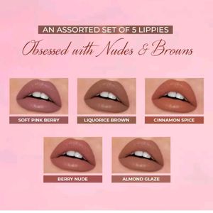 Nude Lipstick 5pis Combo Pack