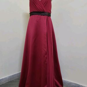 Plus Size Satin Gown