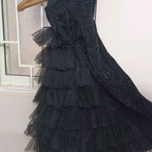 Fancy Designer Black Gown