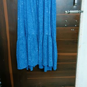 (Discounted) Bow Back Blue Dress