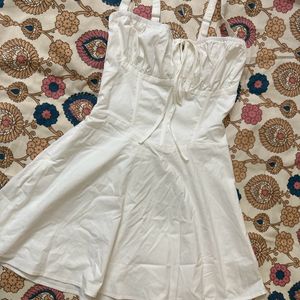 Bridgeton Style White Mini Dress