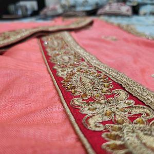 Pink Saree with Blouse