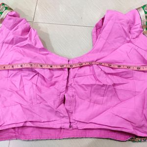 Pink Saree With Blouse