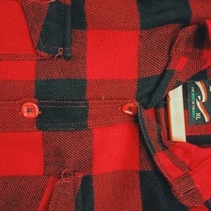 Mens Winter Red And Black Check Shirt