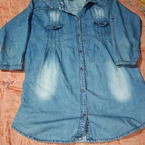 Girls Fensy Denim Shirt 👕