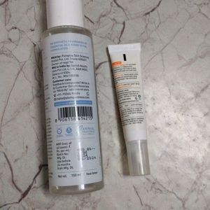 Toner & Under Eye Cream