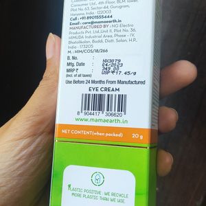 Mamaearth Vit C Inder Eye Cream