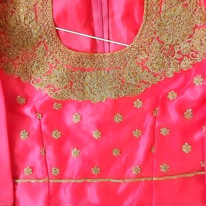 Magenta Bridal Lehenga Set With Dupatta