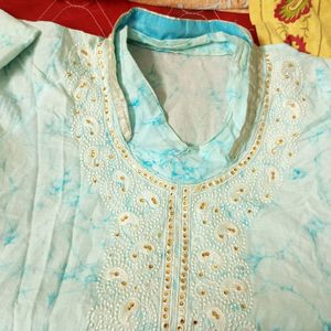 Sky Blue Kurta With Color Only In ₹99😍