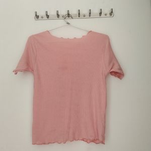 Peach Colored Fitted Top