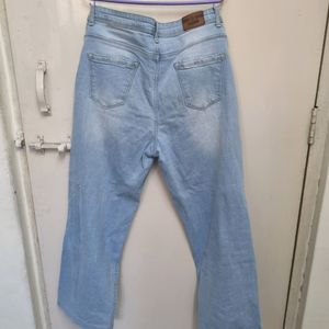 High Waist Straight Fit Denim