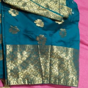 Borownish Colour Saree With Blouse