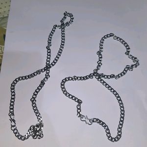 Silver Metal Chains ×2