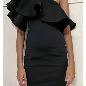 SHEIN One Shoulder Ruffle 1 Piece Dress