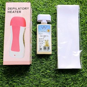 Waxing Kit With Wax, Heater And Strips