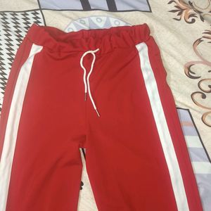 Red Slit Cut Trouser