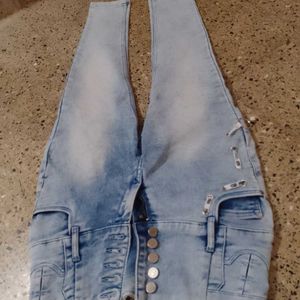 Faded Blue Skinny Jeans