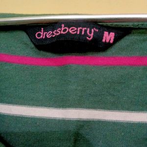 Dressberry Striped Crop Top