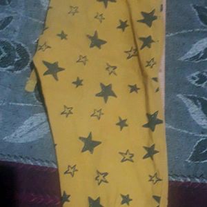 Yellow Color Kid's Cotton Lower In Good Condition