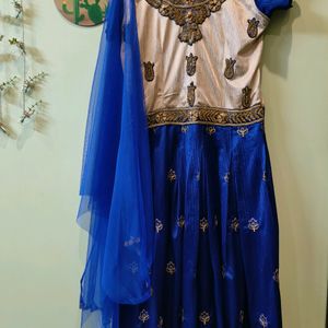 Festive Wear Anarkali Dress With Dhuppata